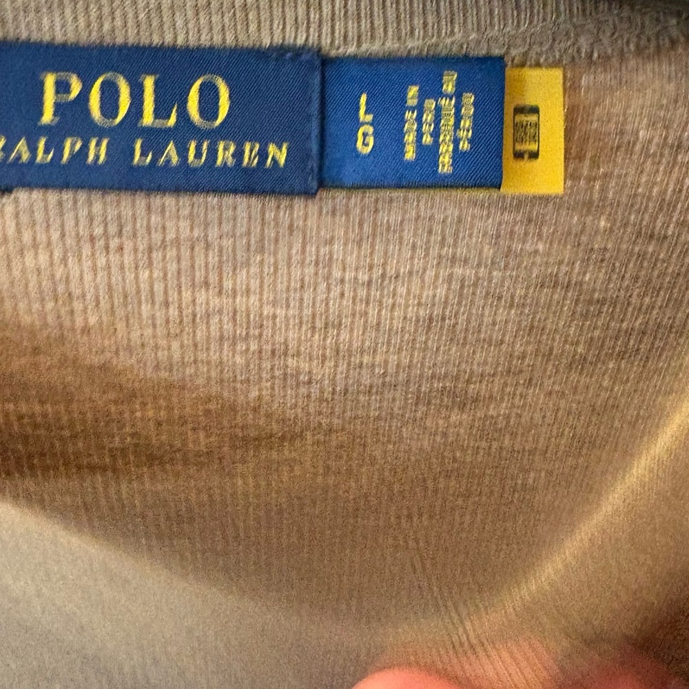 Polo by Ralph Lauren Men's Beige Crewneck Sweater